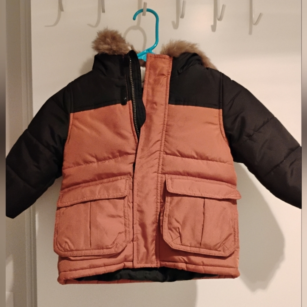 Carter's Black and Brown Puffer Jacket